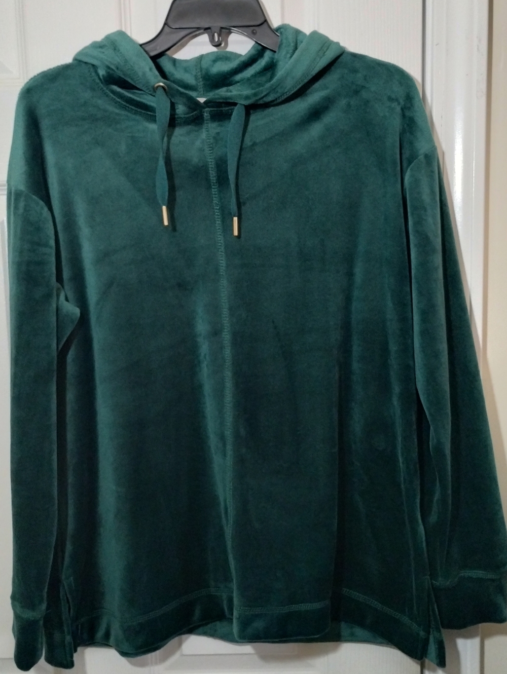 Philosophy Women's Dark Green Velour Hoodie